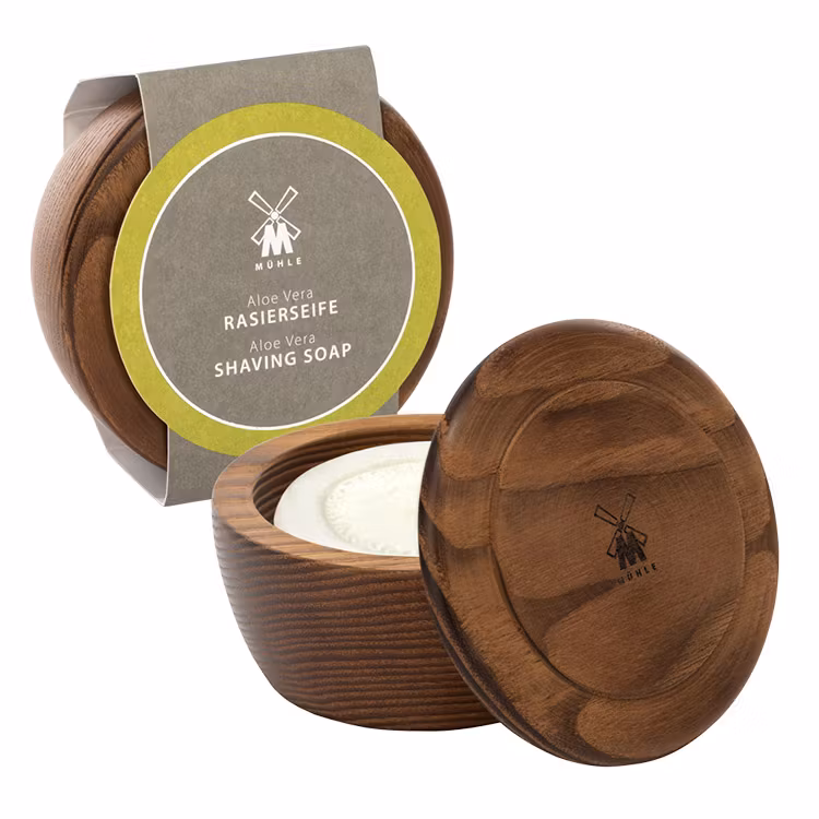 Mühle Aloe Vera Shaving Soap Wooden Bowl