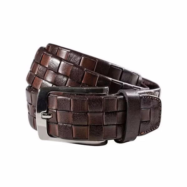 Amanda Christensen Woven Belt Leather Brown