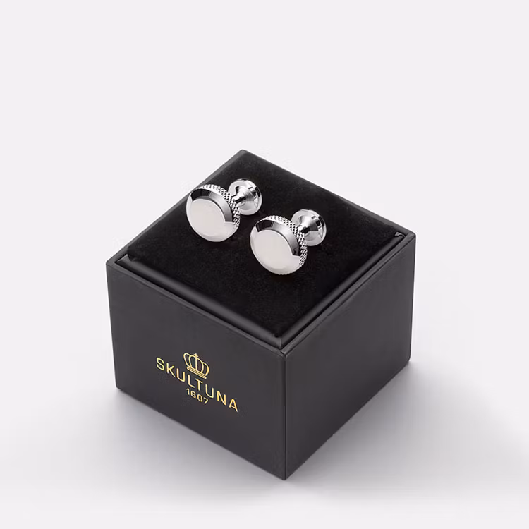 Skultuna Manschettknappar Icon Model 8 Silver Plated