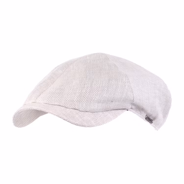 Wigens Newsboy Slim Cap Herringbone Ecru