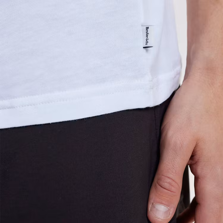Resteröds R-Neck Tee Bamboo White