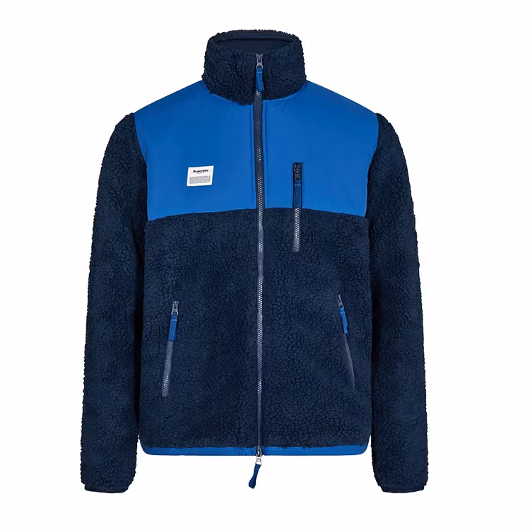Resteröds Panel Fleece Zip Recycled Navy