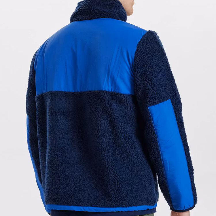 Resteröds Panel Fleece Zip Recycled Navy