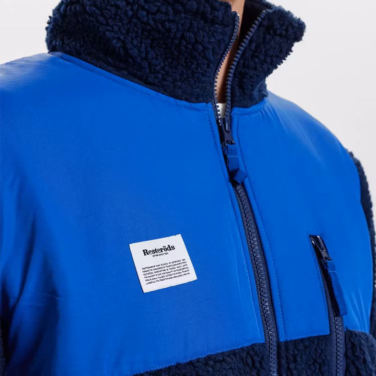 Resteröds Panel Fleece Zip Recycled Navy
