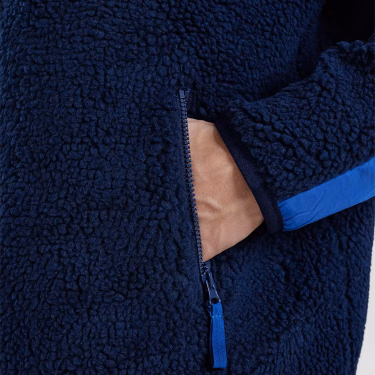 Resteröds Panel Fleece Zip Recycled Navy