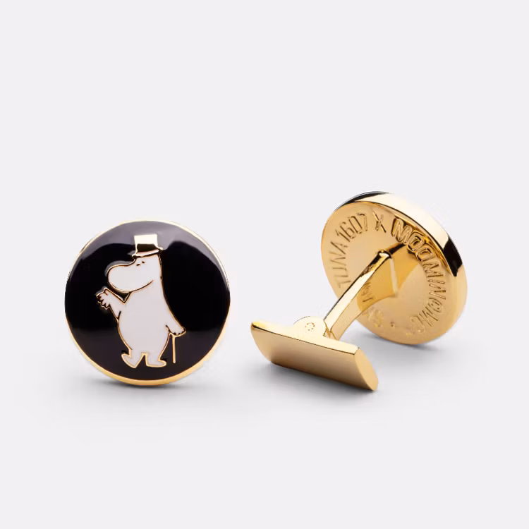 Skultuna Manschettknappar Muminpappan Svart