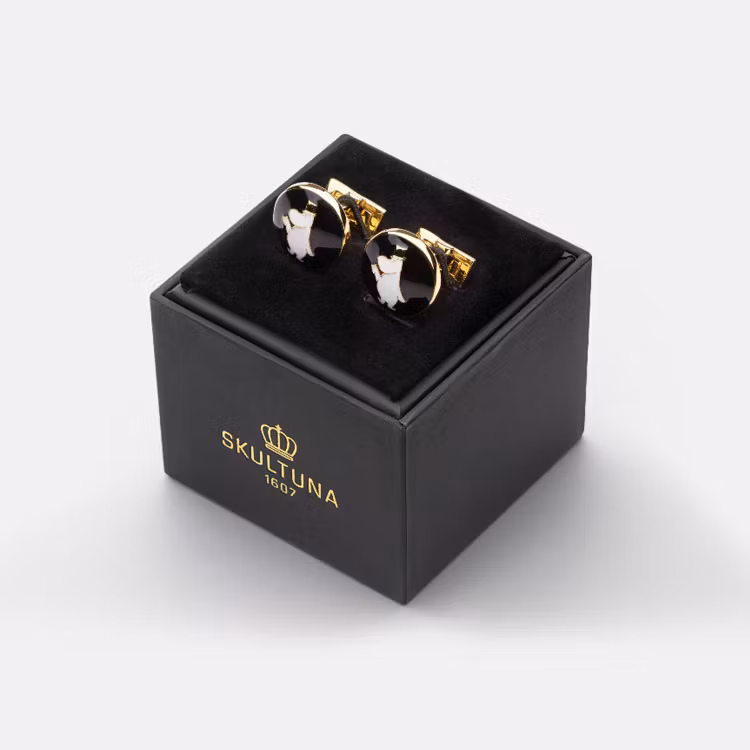 Skultuna Manschettknappar Muminpappan Svart