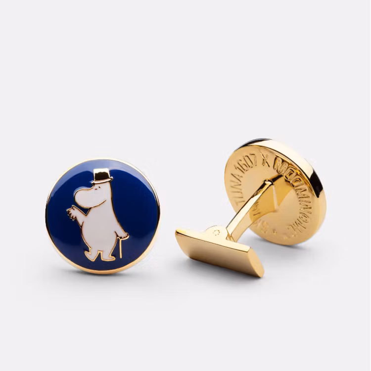 Skultuna Manschettknappar Muminpappan Blå