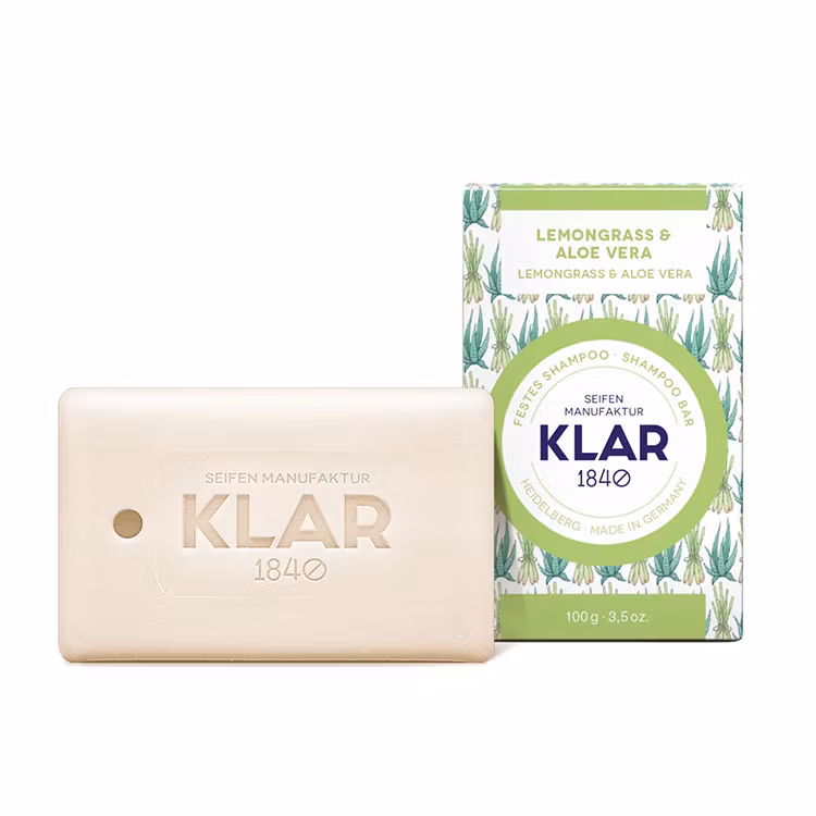 Klar Seifen Lemongrass & Aloe Vera Shampoo Bar - Fett Hår