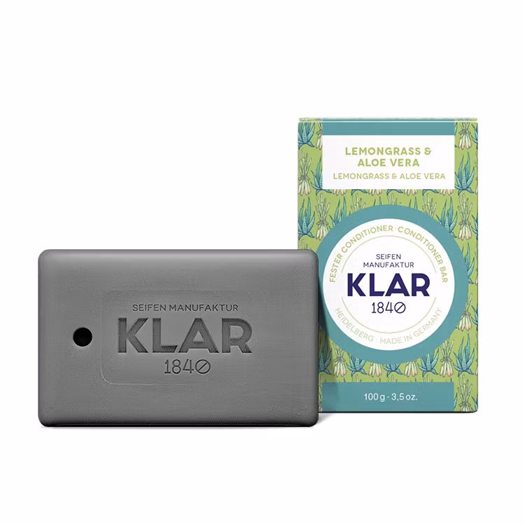 Klar Seifen Lemongrass & Aloe Vera Conditioner Bar - Fett Hår
