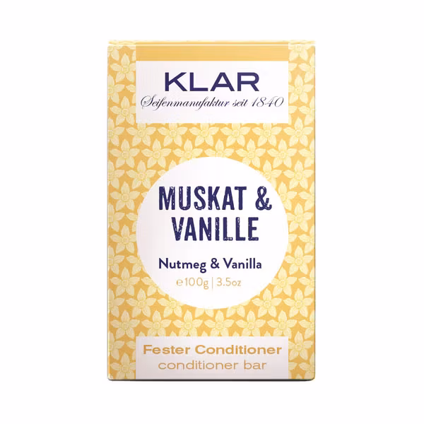 Klar Seifen Nutmeg & Vanilla Conditioner Bar - Normalt Hår