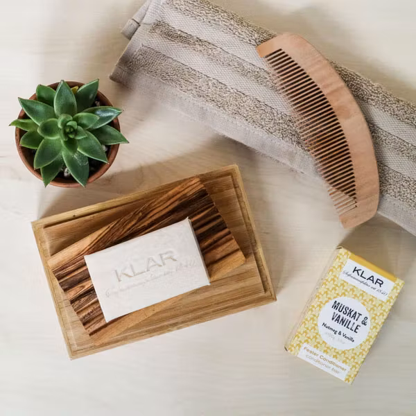 Klar Seifen Nutmeg & Vanilla Conditioner Bar - Normalt Hår