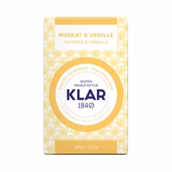 Klar Seifen Nutmeg & Vanilla Shampoo Bar - Normalt Hår