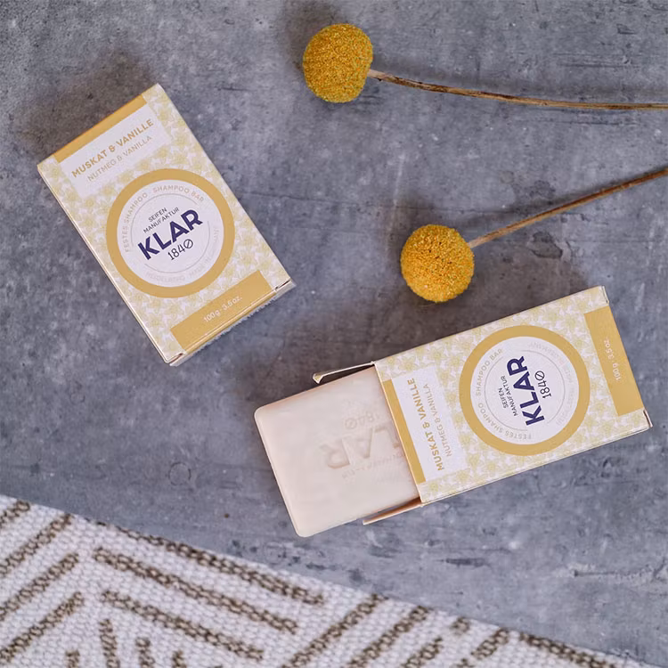 Klar Seifen Nutmeg & Vanilla Shampoo Bar - Normalt Hår