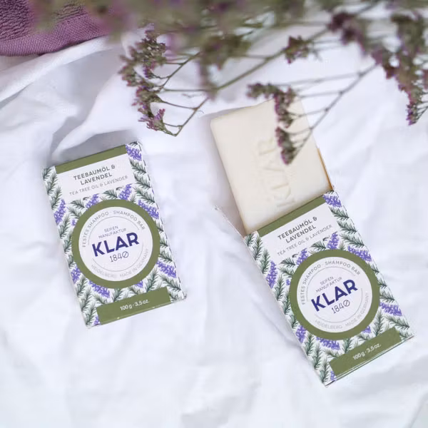 Klar Seifen Tea Tree Oil & Lavender Shampoo Bar