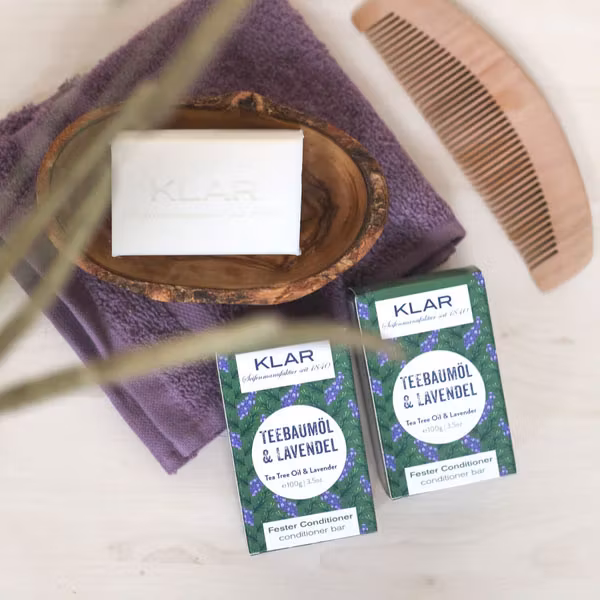 Klar Seifen Tea Tree Oil & Lavender Conditioner Bar