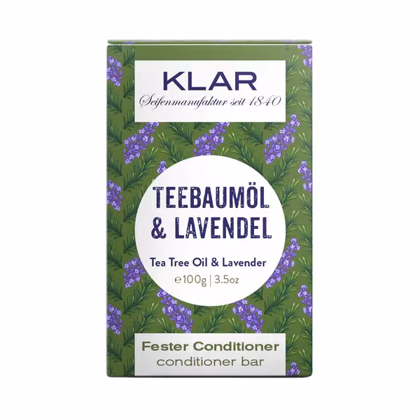 Klar Seifen Tea Tree Oil & Lavender Conditioner Bar