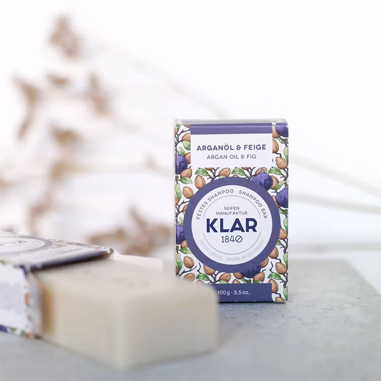 Klar Seifen Argan Oil & Fig Shampoo Bar - Torrt Hår