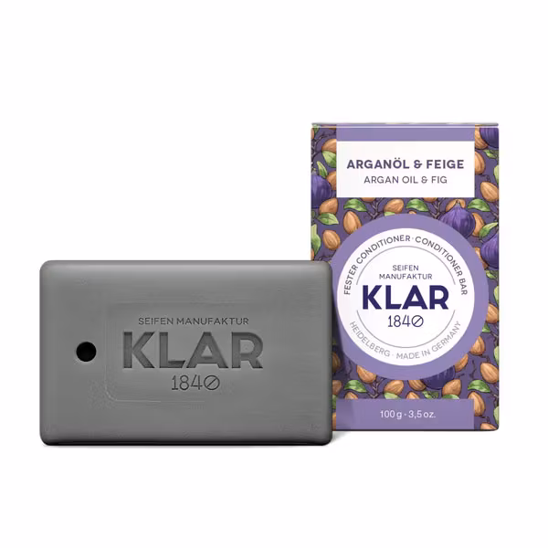Klar Seifen Argan Oil & Fig Conditioner Bar - Torrt hår