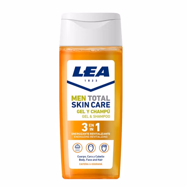 LEA Men Total Skin Care 3 in 1 Energizing Revitalizing Shower Gel and Shampoo