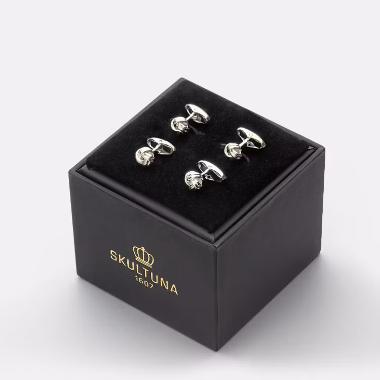 Skultuna Bröstknappar Knot Silver plated