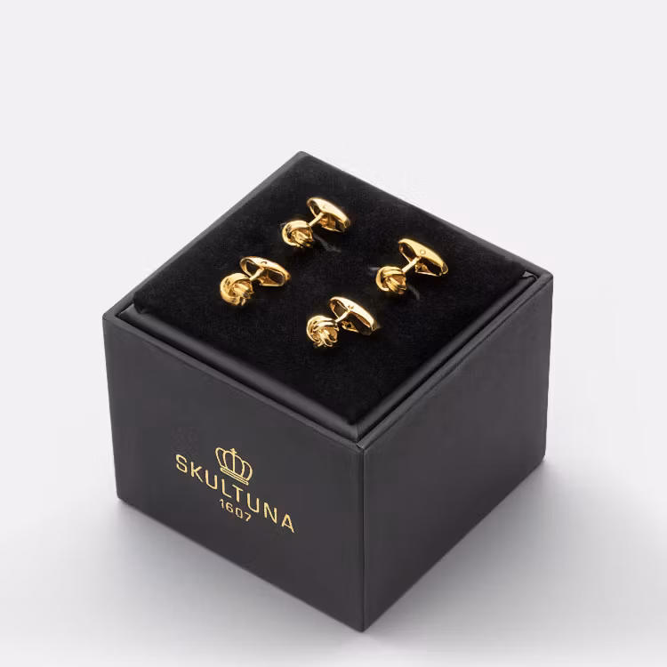 Skultuna Bröstknappar Knot Gold plated
