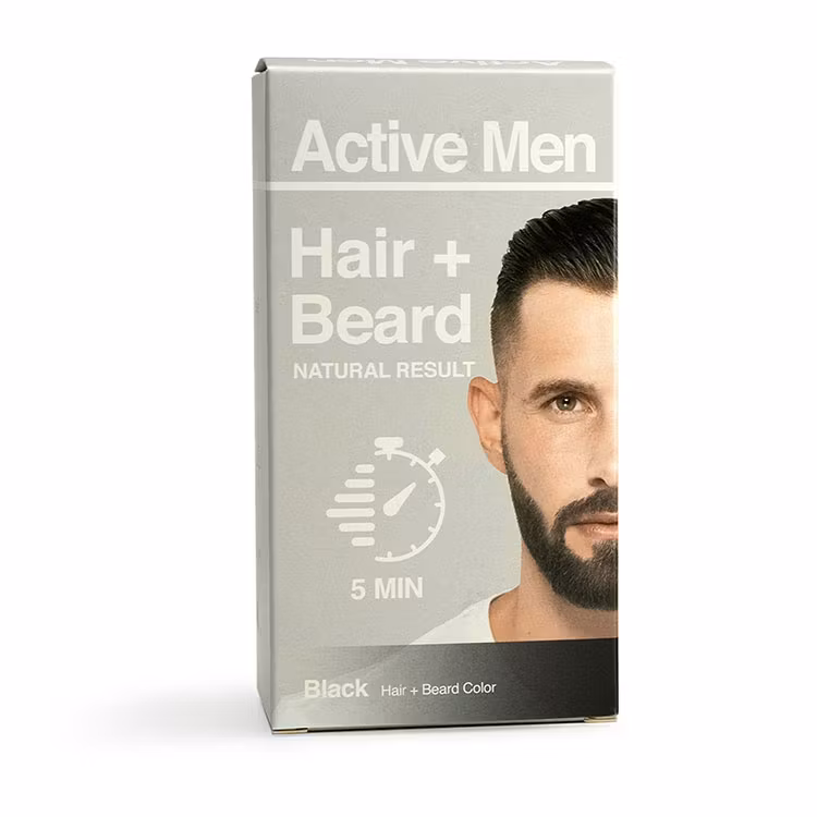 Active Men Beard and Hair color - Black