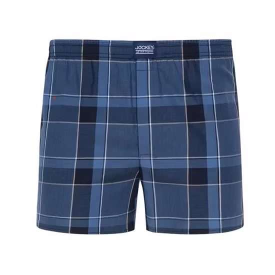Jockey Woven Boxer Check Navy