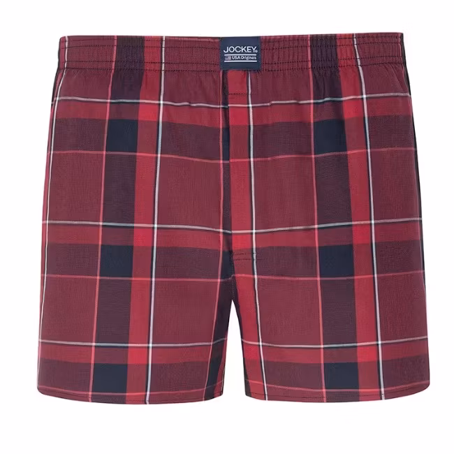 Jockey Woven Boxer Biking Red
