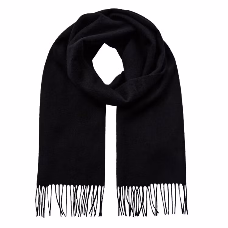 Resteröds Scarf 100% Wool Black Resteröds Halsduk i Ull Svart