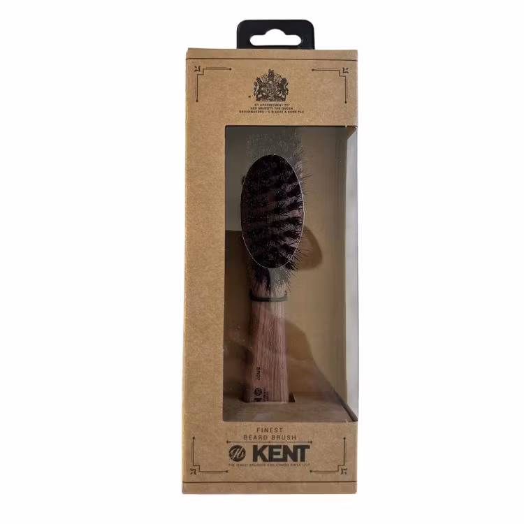 Kent Brushes Mens Finest Beard Brush Dark Wood