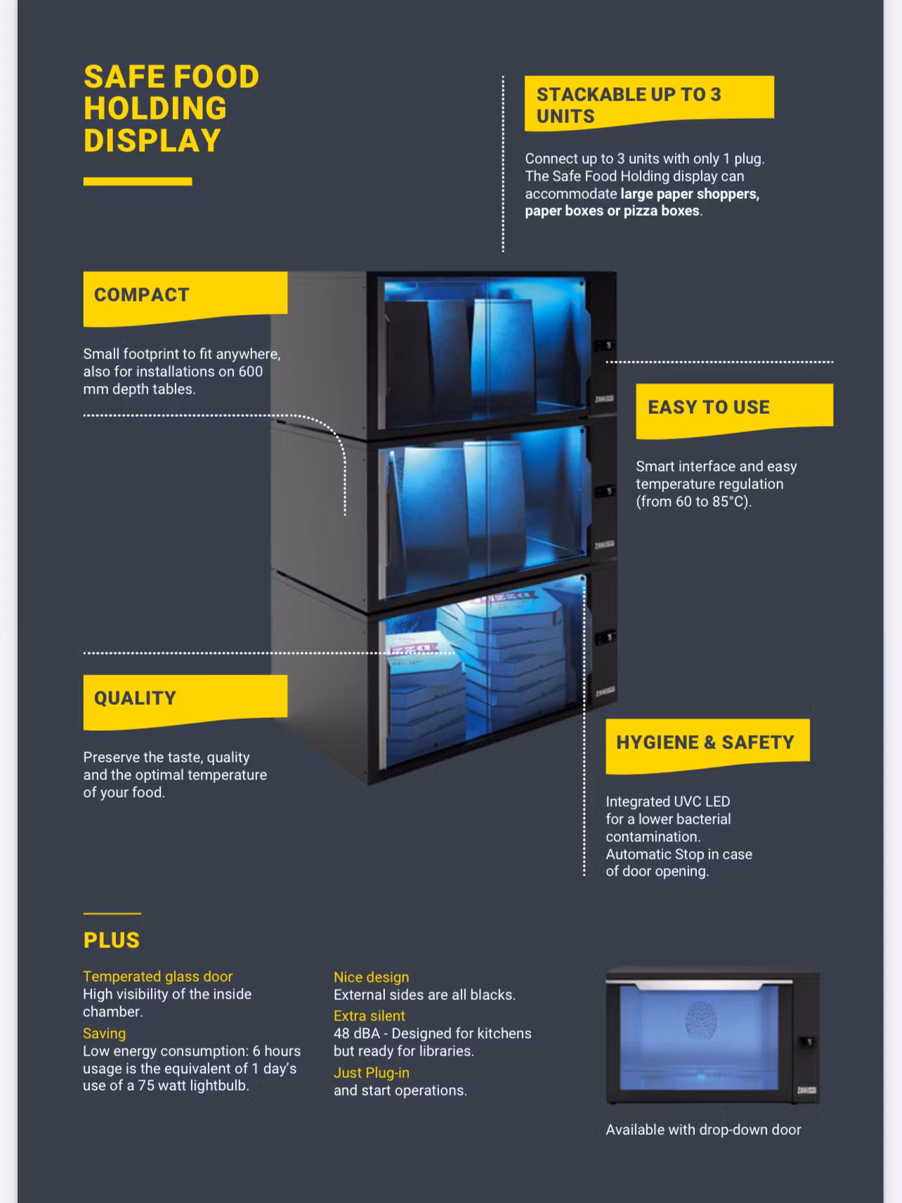 Zanussi Värmeskåp modul med glasdörr D2