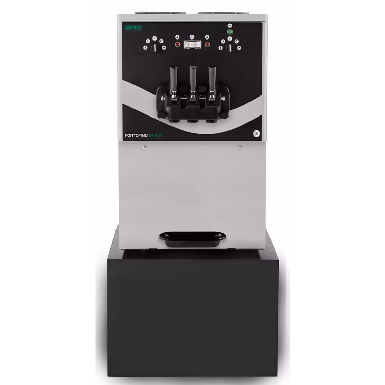 SPM 214 mjukglassmaskin med pump 2+1 smak 600 glass/tim