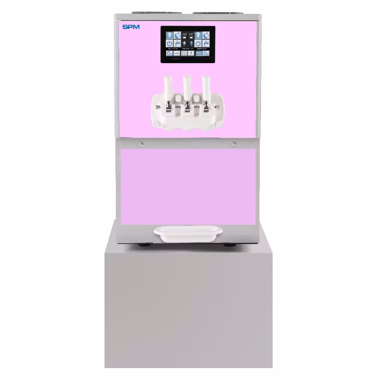 SPM 214 mjukglassmaskin med pump 2+1 smak 600 glass/tim