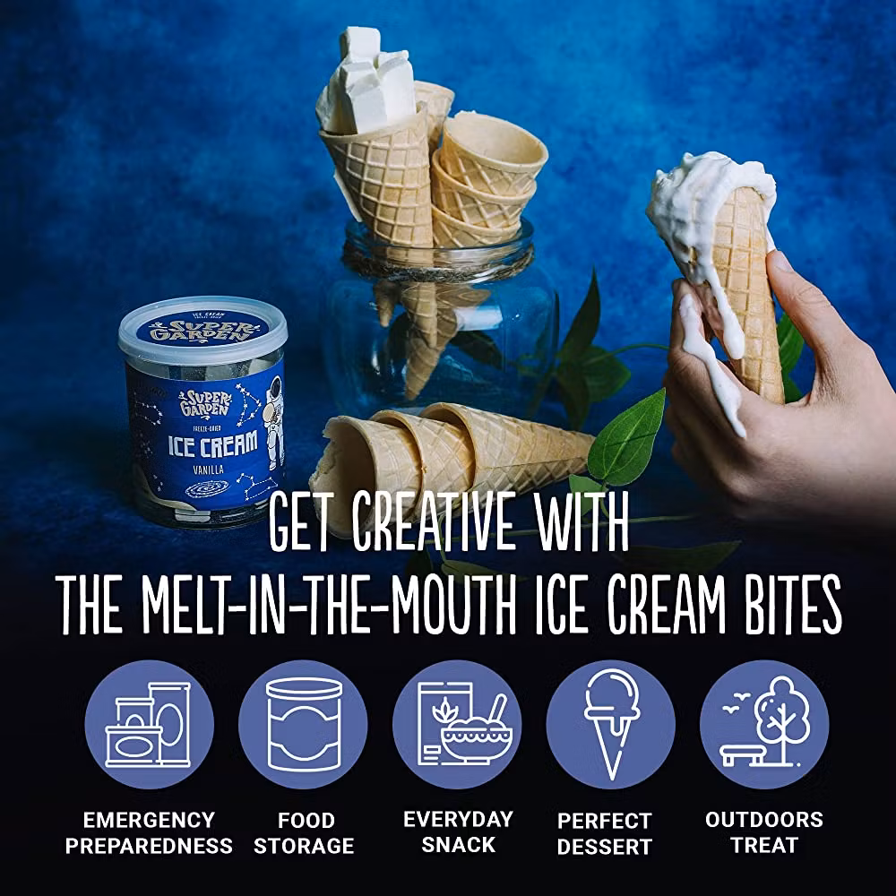 Frystorkad glass med kokossmak