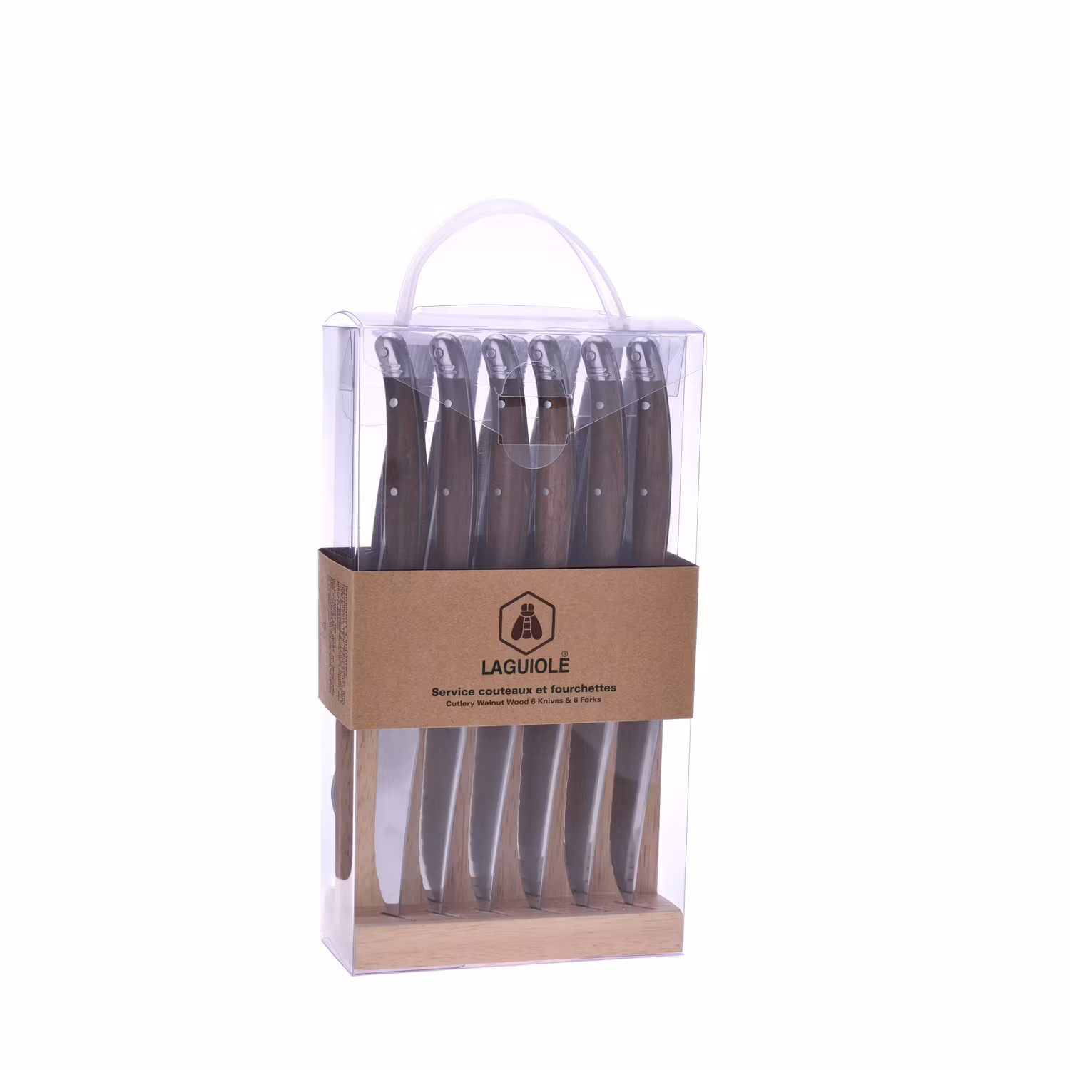Laguiole Bistroset, Stekkniv & Gaffel i valnöt (40268418)