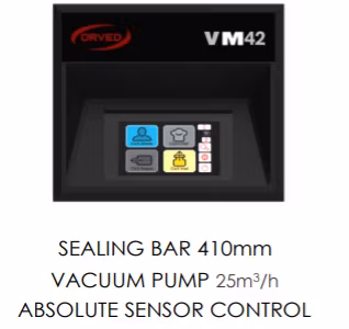 ORVED VM42D 2 x 42 cm Vakuummaskin 25m3/h Buschpump