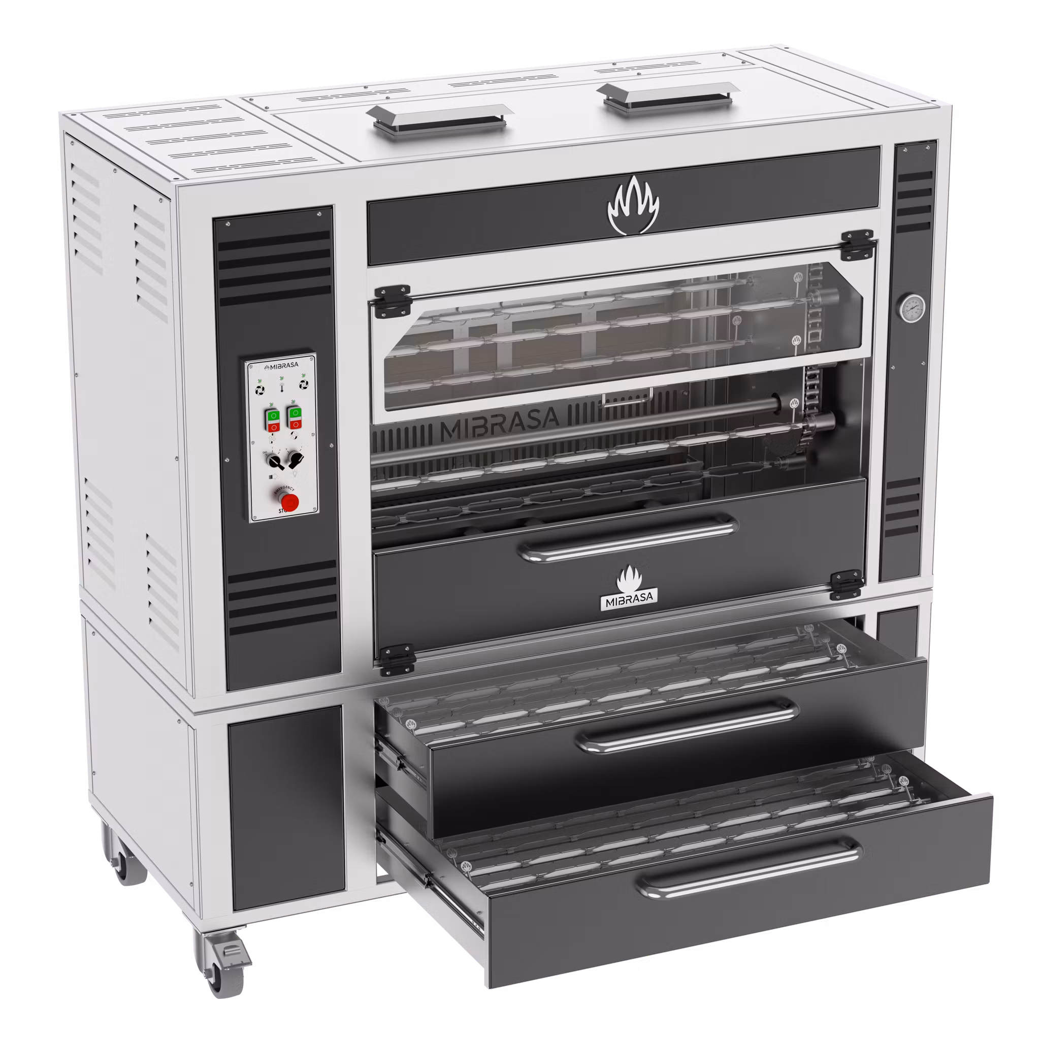 Mibrasa Rotisserie Elipse RST 70 – koleldad rotisserie med 10 spett