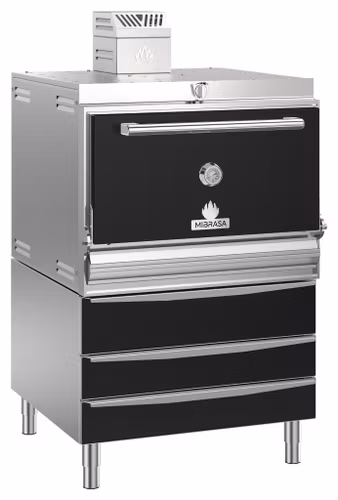 Mibrasa HMB HOT AC 160 kolugn med värmelådor och toppskåp – 160–190 gäster (Godkänd e. Kiwa 3002)