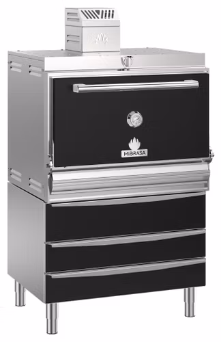 Mibrasa HMB HOT AC 110 kolugn med värmelådor och toppskåp – 110–130 gäster (Godkänd e. Kiwa 3002)