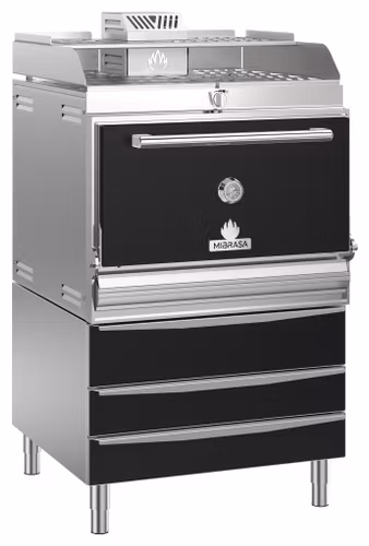 Mibrasa HMB HOT SB 160 kolugn med värmelådor och värmehylla – 160–190 gäster (Godkänd e. Kiwa 3002)