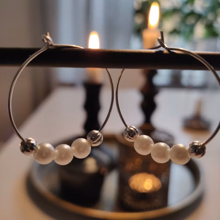 Örhängen - creoler i sterling silver