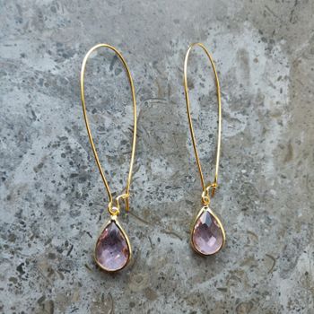 Örhängen - långa örkrokar i rostfritt stål 48x18 mm