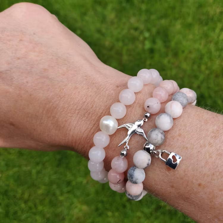 Armband - jasper körsbärsblom