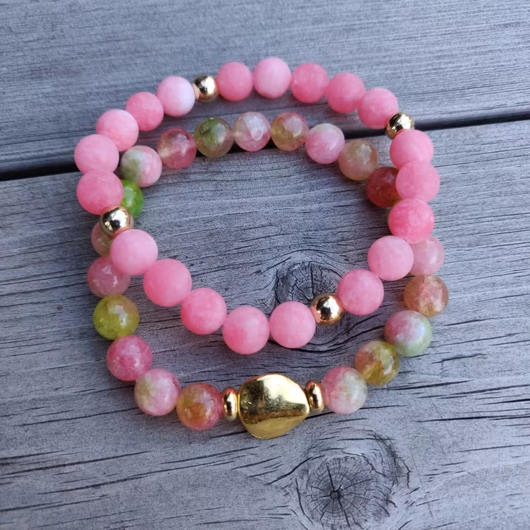 Armband - melerade stenpärlor