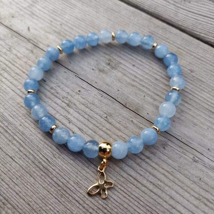 Armband - akvamarin jade