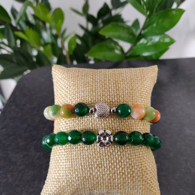 Armband - facetterade stenpärlor