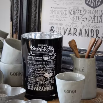 Majas Kärlek & fika recept, lykta svart