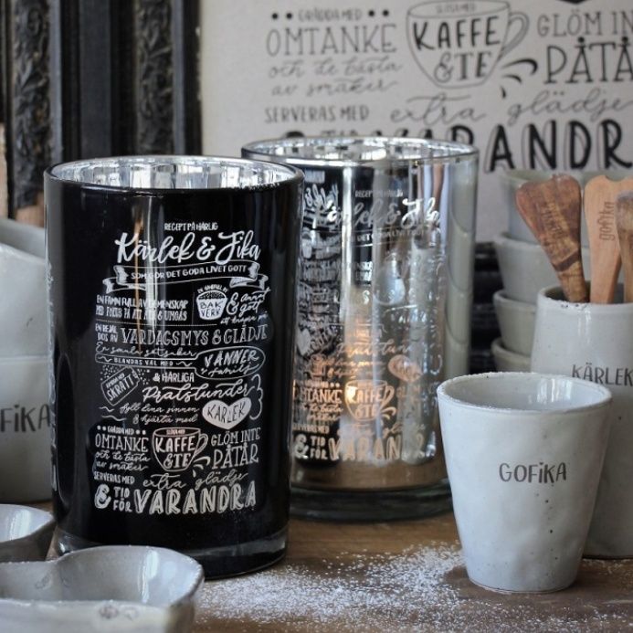 Majas Kärlek & fika recept, lykta svart
