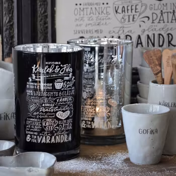 Majas Kärlek & fika recept, lykta svart